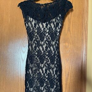 Lace overlay dress